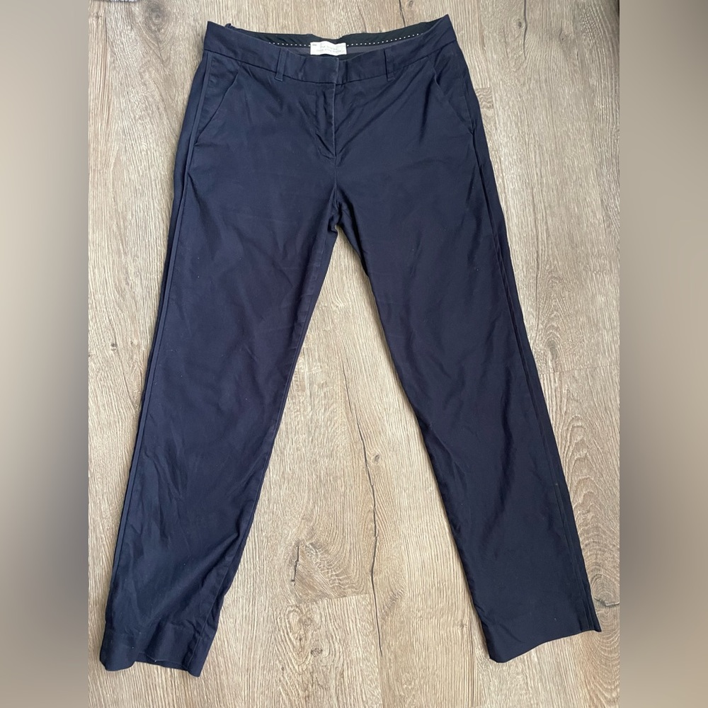 Gap Navy True Straight Pant Size 4R Stretch